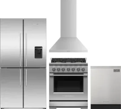 4 Piece Package Includes Refrigerator, Range, Hood And Dishwasher